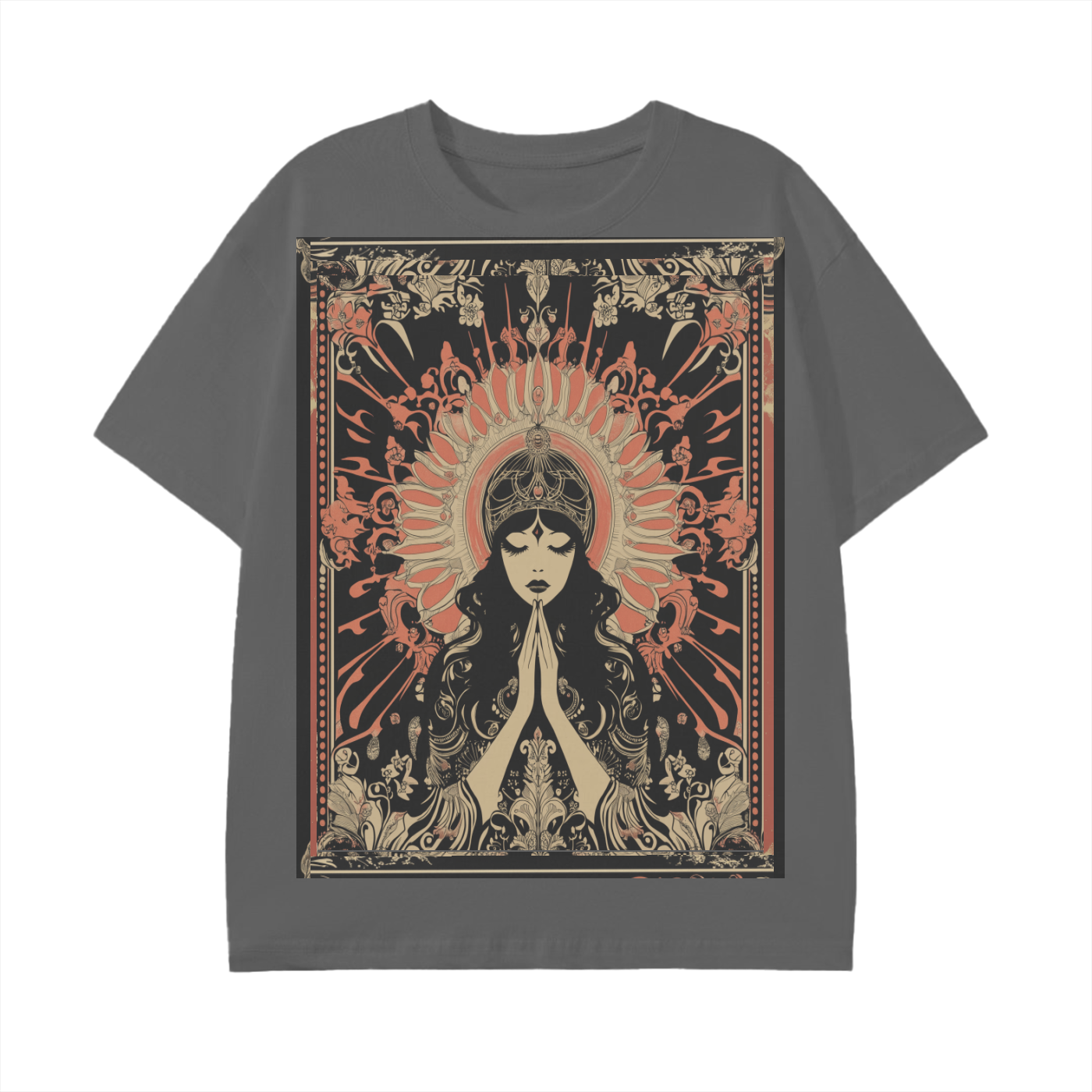Retro mystic art noveau Levant boho prayer festival eace prayer goddess Unisex Classic T-Shirt - 180 GSM