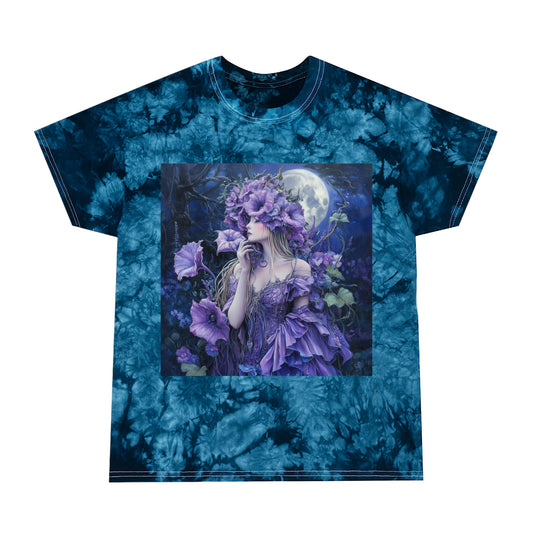 Lavender trumpet flower field fairy godess Tie-Dye Tee, Crystal