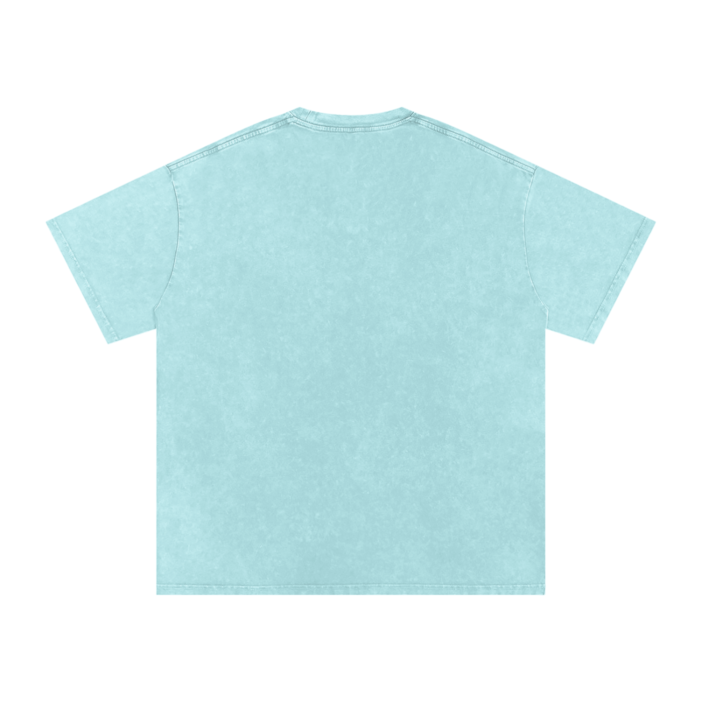 Teal Full Moon Lotus Goddess Psychedelic Art Nouveau Snow Washed Oversized Cotton T-Shirt