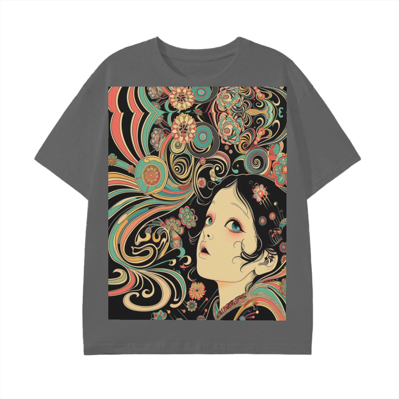 I See You Psyche Psychedelic Looking Glass Girl Graphic Unisex Classic T-Shirt