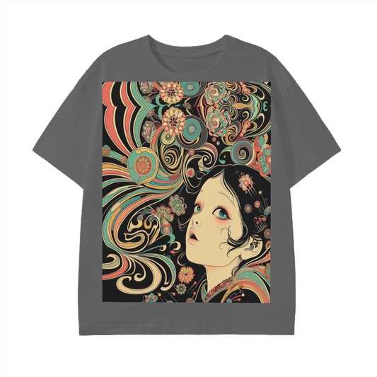 I See You Psyche Psychedelic Looking Glass Girl Graphic Unisex Classic T-Shirt