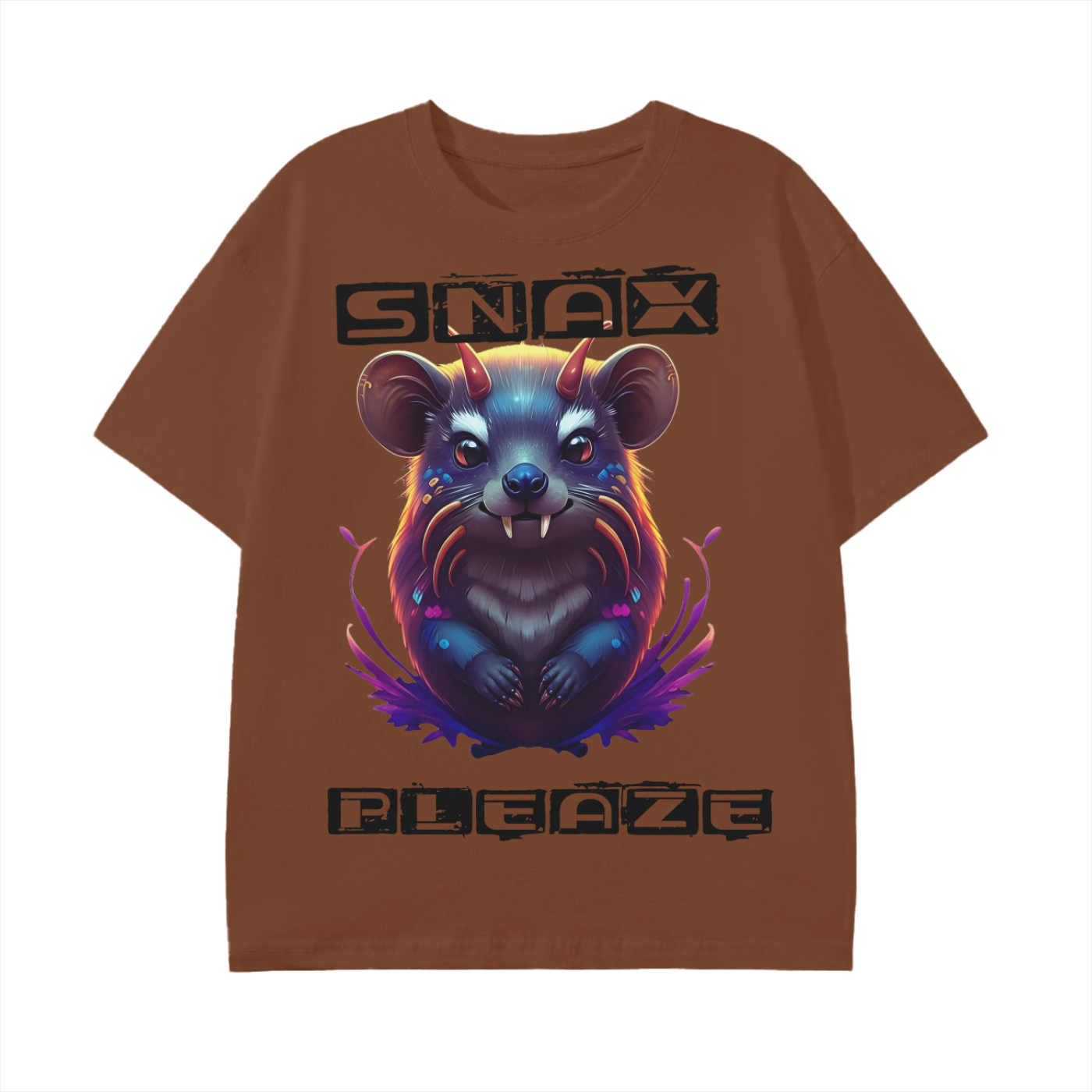 Hyrax Snax Please Yokai Anime Horn Flame Graphic Unisex Classic T-Shirt