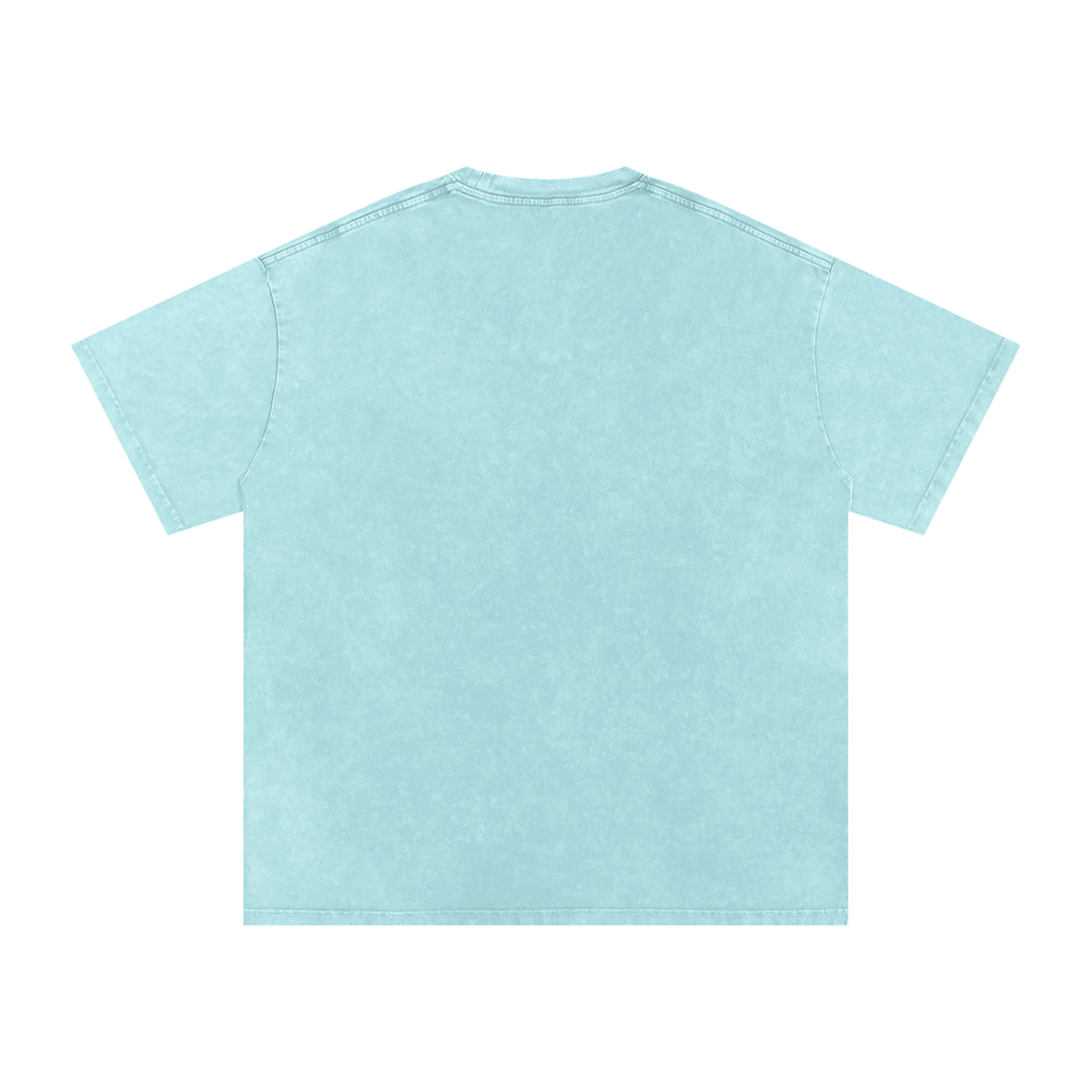 Raccoon Rorshach Moon Lotus Drip Snow Washed Oversized Cotton T-Shirt