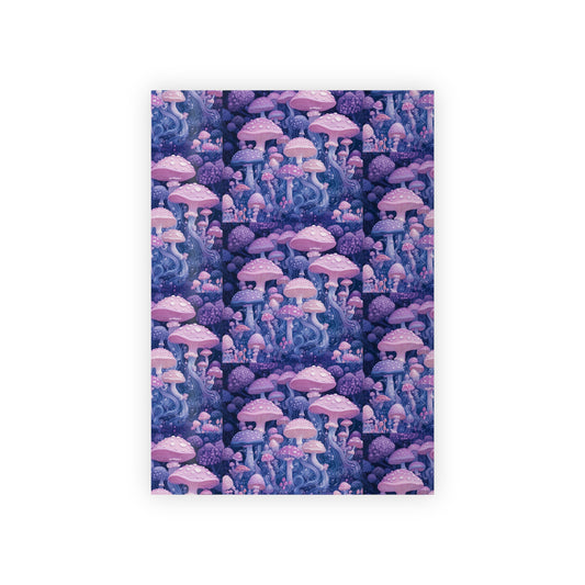 Purple Lavender Mushroom Pastel Psychedelic Clusters Gift Wrapping Paper Rolls, 1pc