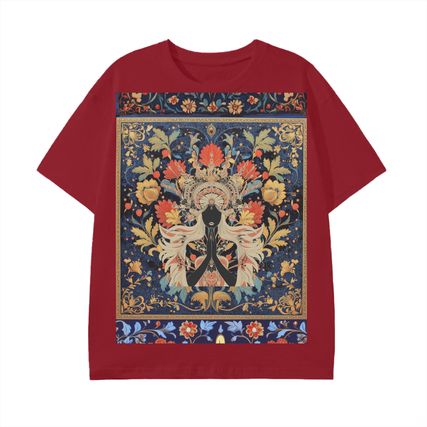 Dark Levant Eastern Nile Boho Floral Prayer Goddess Graphic Festival Unisex Classic T-Shirt