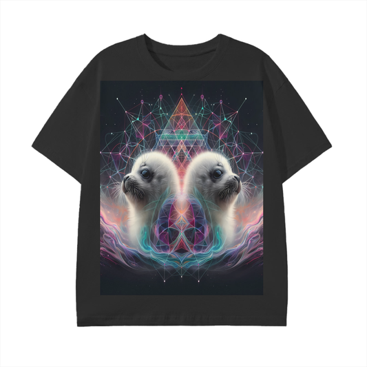 Seal Fractal Geometric Triangle Unisex Classic T-Shirt -