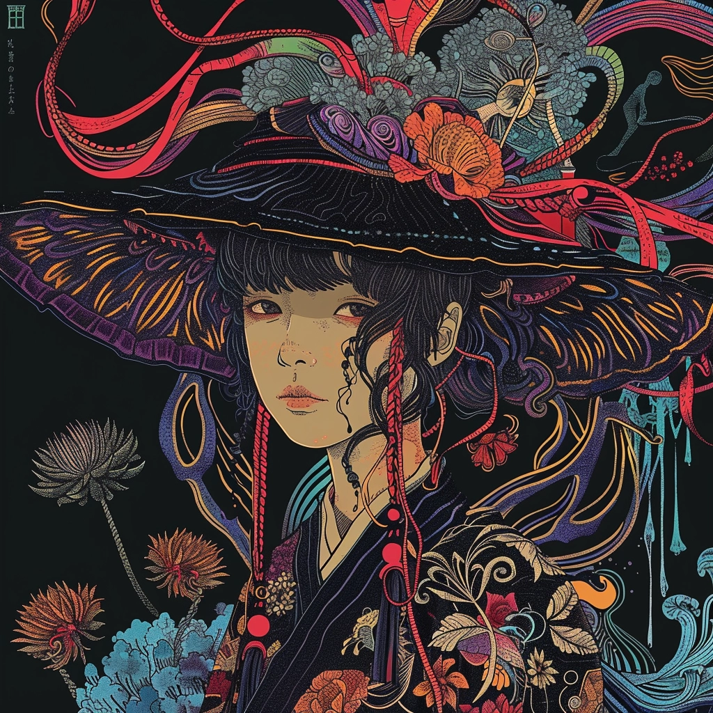 Avant Moth Bird hat mysterious lady Unisex Tee
