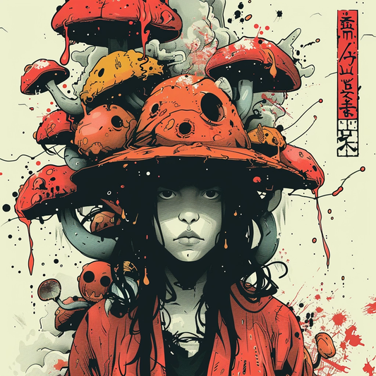 Shroom Ink Girl Hat Unisex Tee