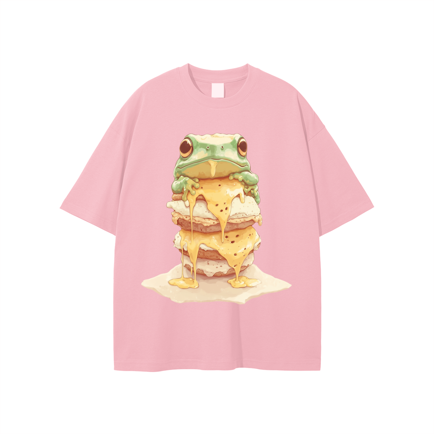 Frog Benedict Sammich Pastel Beach Drip Rave Festival Unisex Graphic T-shirt