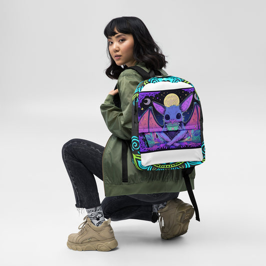 UV Pastel Boba Tea Bat In Wonderland Backpack