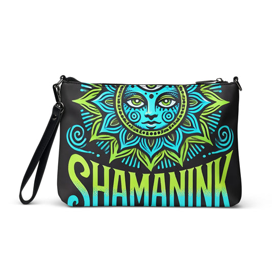 ShamanInkThreads Logo Green Blue Crossbody bag