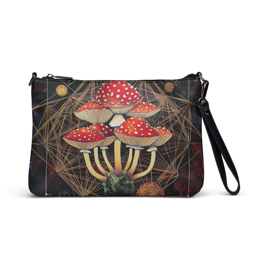 Mushroom Fractal Cottagecore Fall Crossbody bag