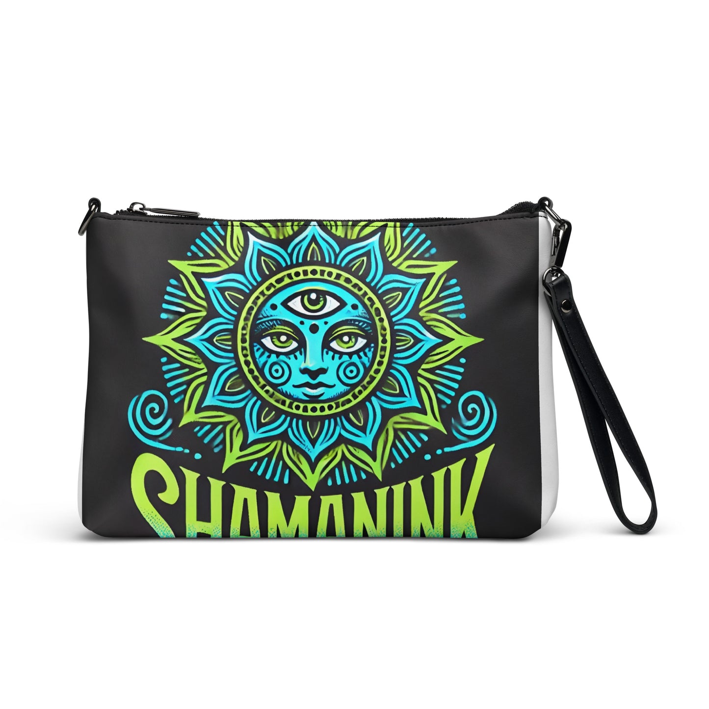 ShamanInkThreads Logo Green Blue Crossbody bag
