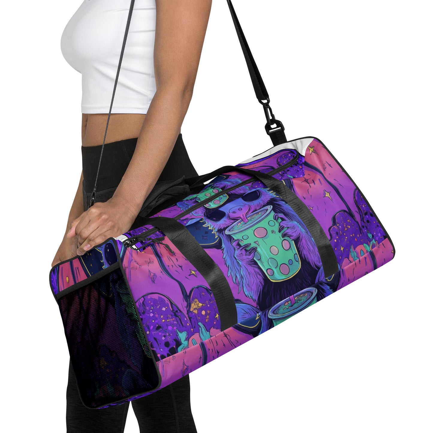 UV Bat Boba Tea in Wonderland Duffle bag