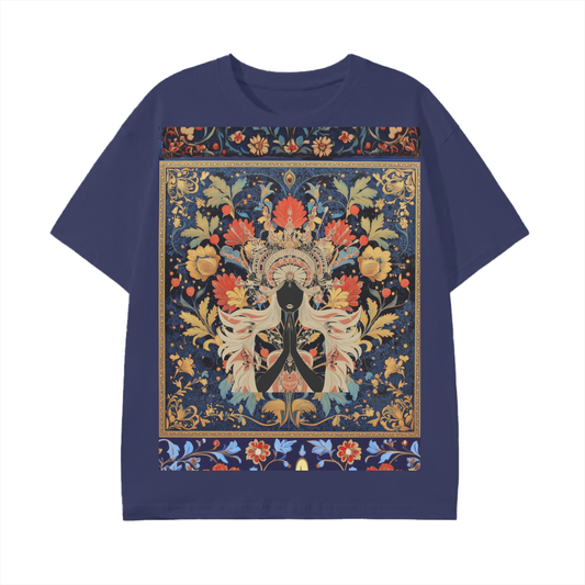 Dark Levant Eastern Nile Boho Floral Prayer Goddess Graphic Festival Unisex Classic T-Shirt