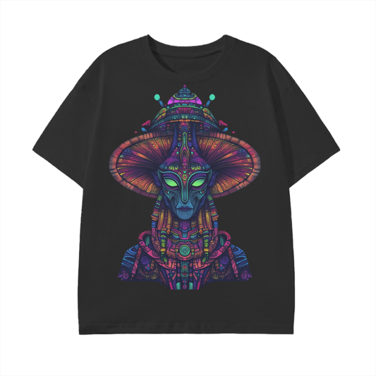 Amazonian Neon Tribal Shaman Mushroom Alien Graphic Festival Unisex Classic T-Shirt