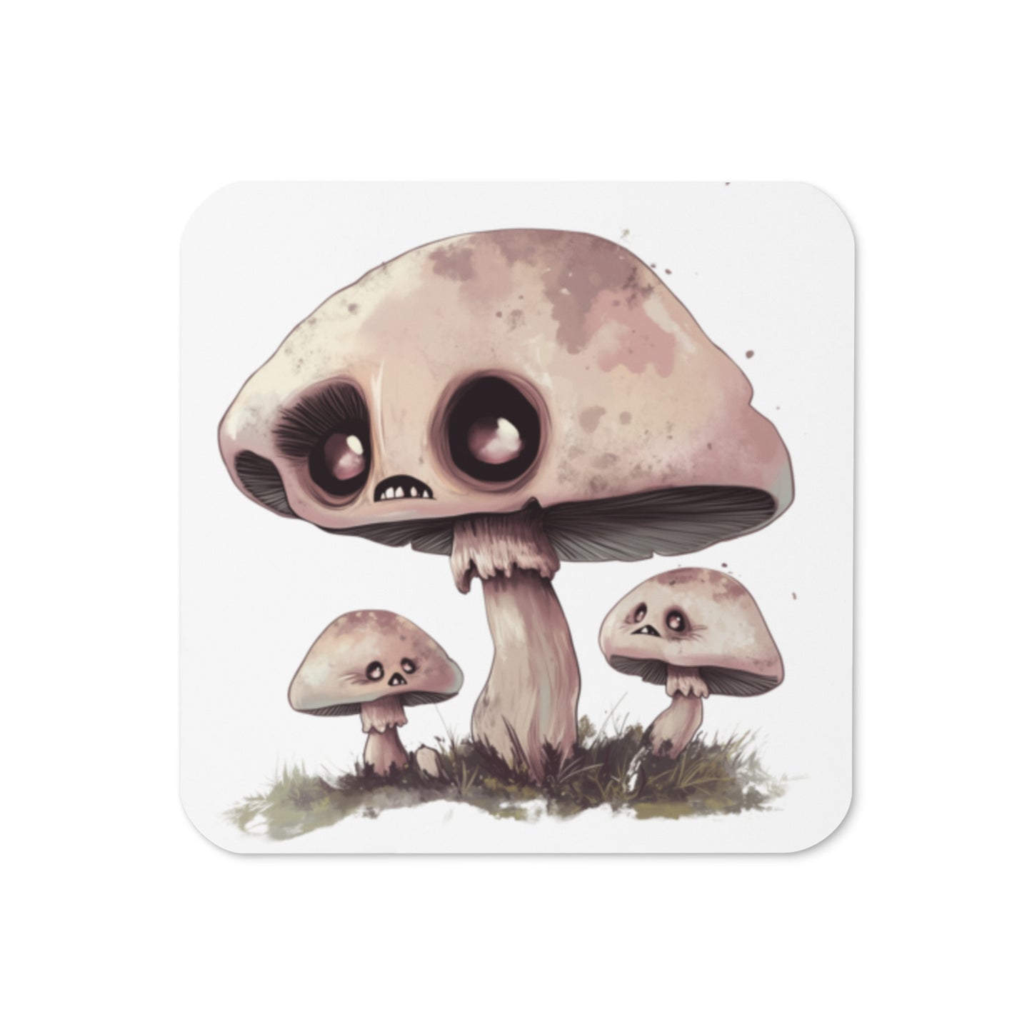Sad Shroomies Cork-back coaster
