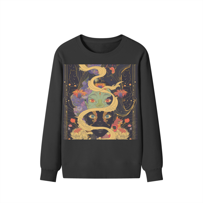 Avant-Garde 2 Soul Psychedelia Smoke Lotus Space Streetwear Pullover Classic Sweater - 300 GSM