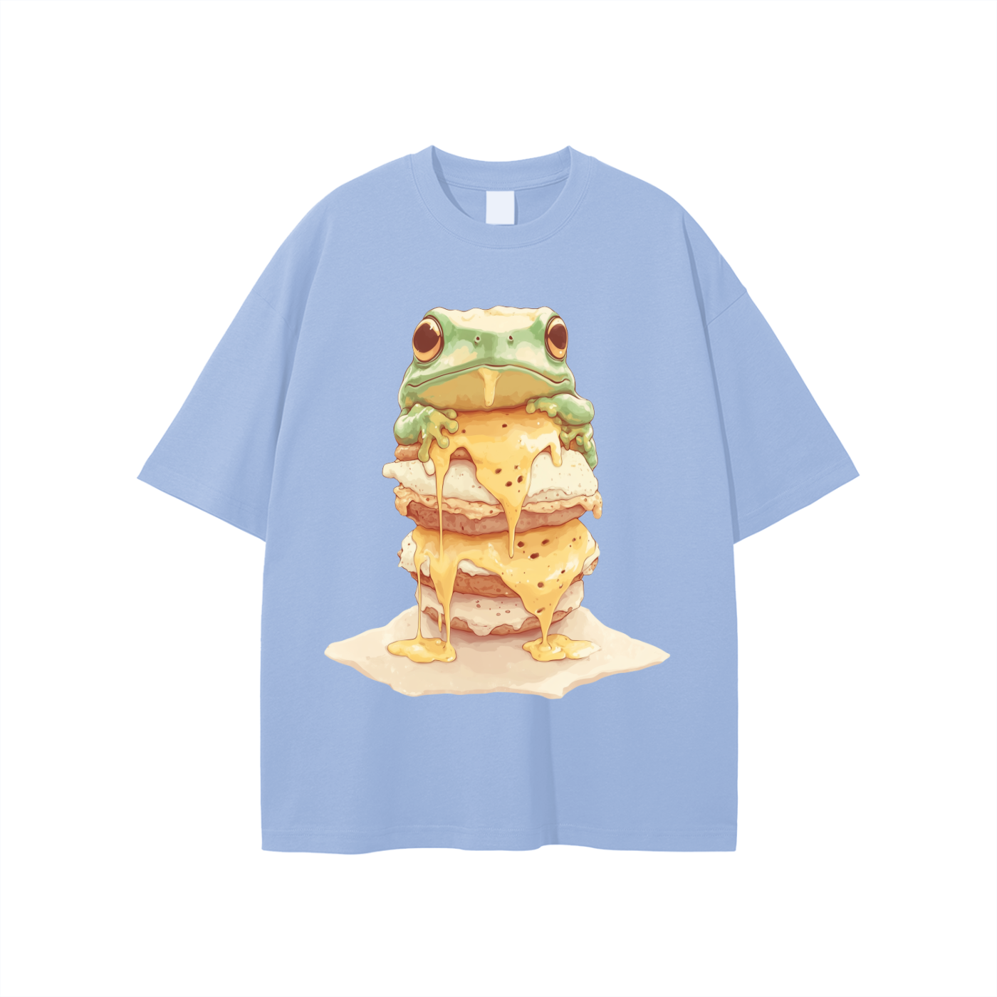 Frog Benedict Sammich Pastel Beach Drip Rave Festival Unisex Graphic T-shirt
