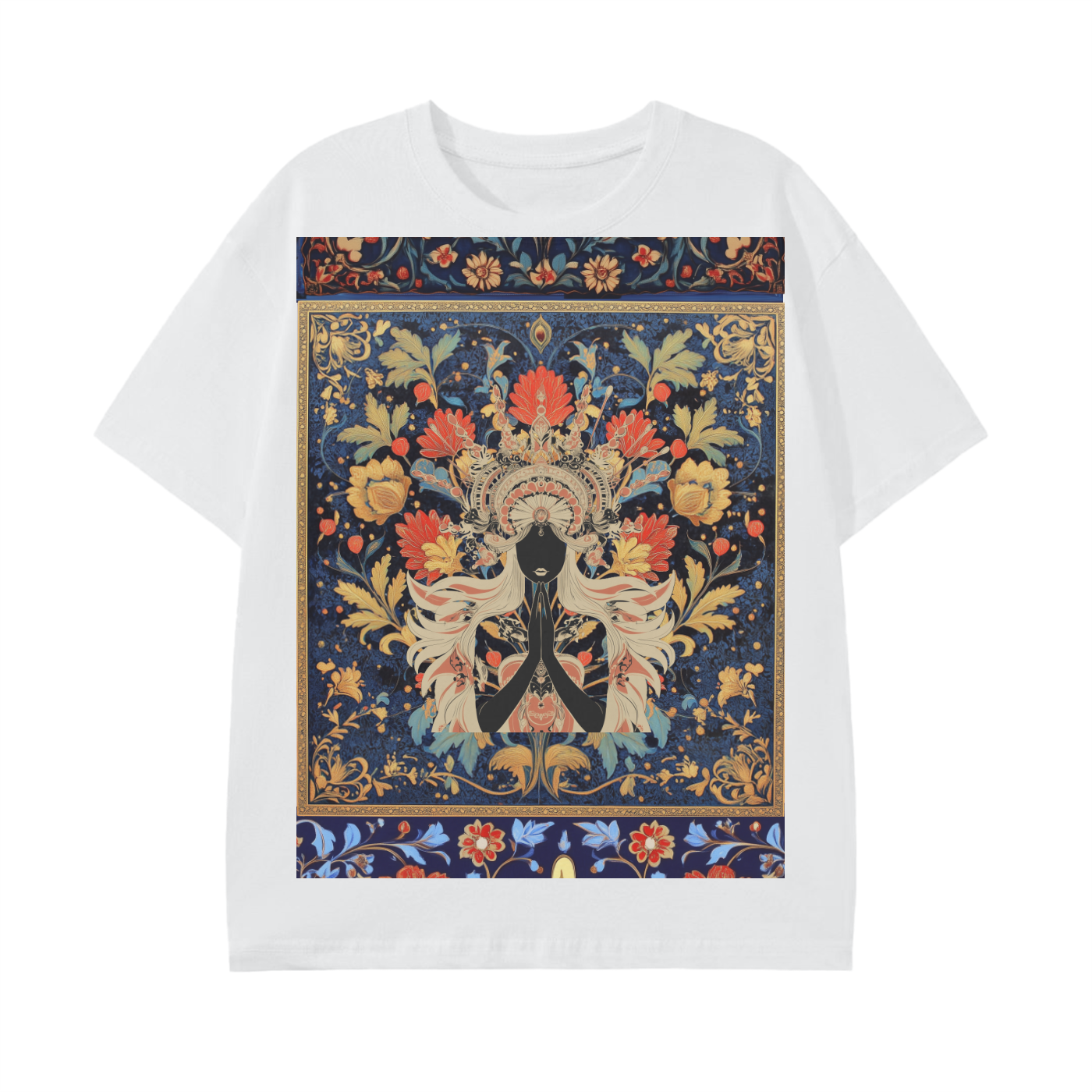 Dark Levant Eastern Nile Boho Floral Prayer Goddess Graphic Festival Unisex Classic T-Shirt
