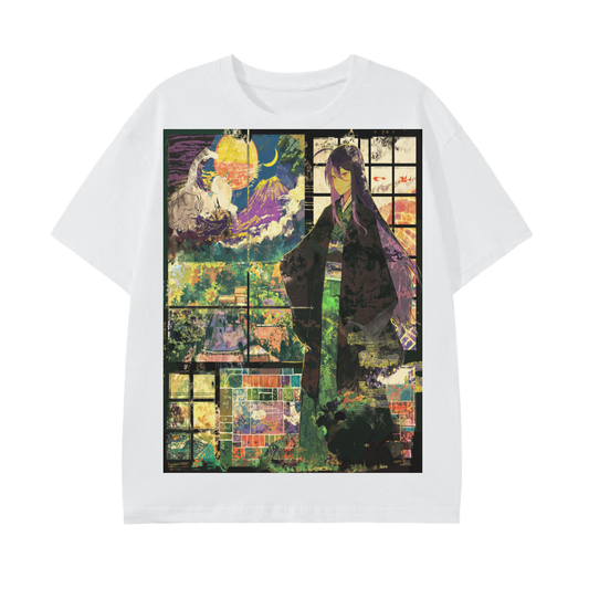 Stain Glass Kimono Anime Man Abstract Psychedelic Unisex Tee Unisex Classic T-Shirt - 180 GSM