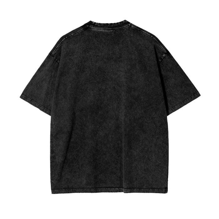 Alien Neural Shadow Woodland Night Creature Grunge Punk Futuristic Gremlincore Boyfriend fit Acid Wash Oversize T-Shirt
