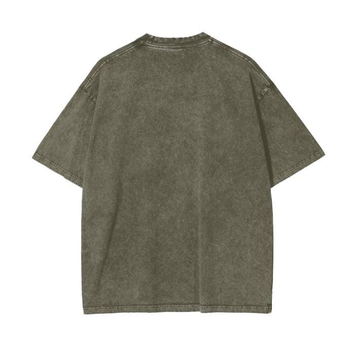 Enamored Rustic Avant Garde Anime Boho Floral Sepia Fall Garden Lady Acid Wash Grunge Oversize T-Shirt - 250 GSM