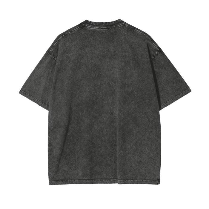Anime Mirrored Renassiance Hypnotic Reflection Acid Wash Oversize T-Shirt - 250 GSM