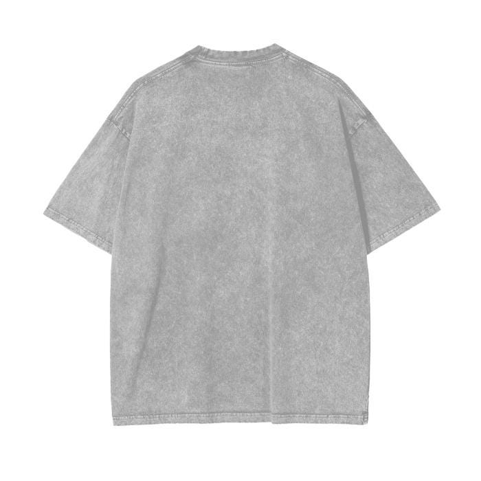 Anime Mirrored Renassiance Hypnotic Reflection Acid Wash Oversize T-Shirt - 250 GSM