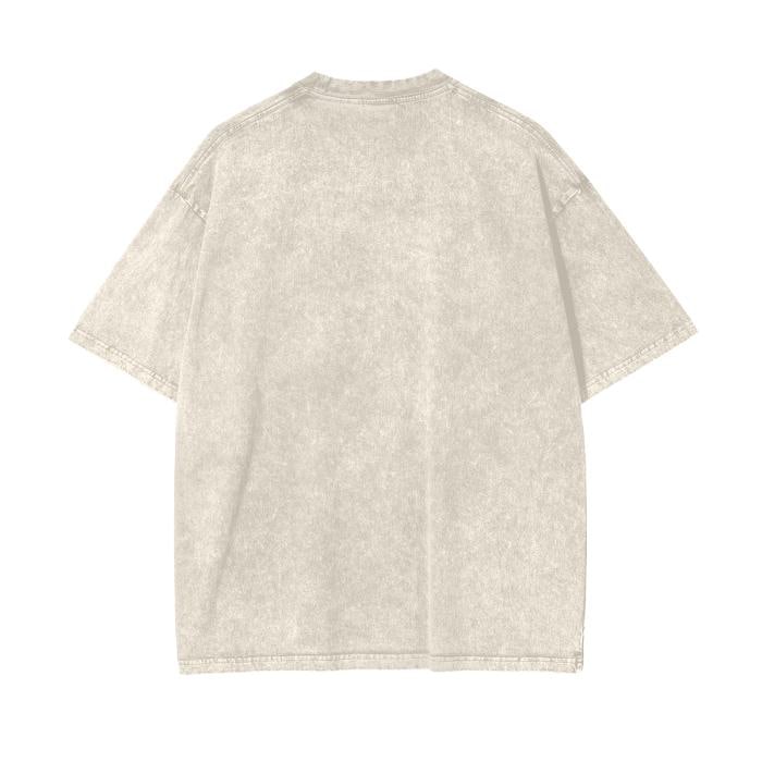 Anime Mirrored Renassiance Hypnotic Reflection Acid Wash Oversize T-Shirt - 250 GSM