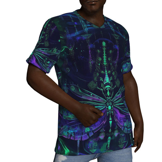 All-Over Print V-Neck T-Shirt