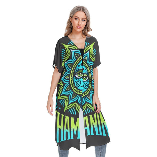 All-Over Print Women's Short Sleeve Cardigan