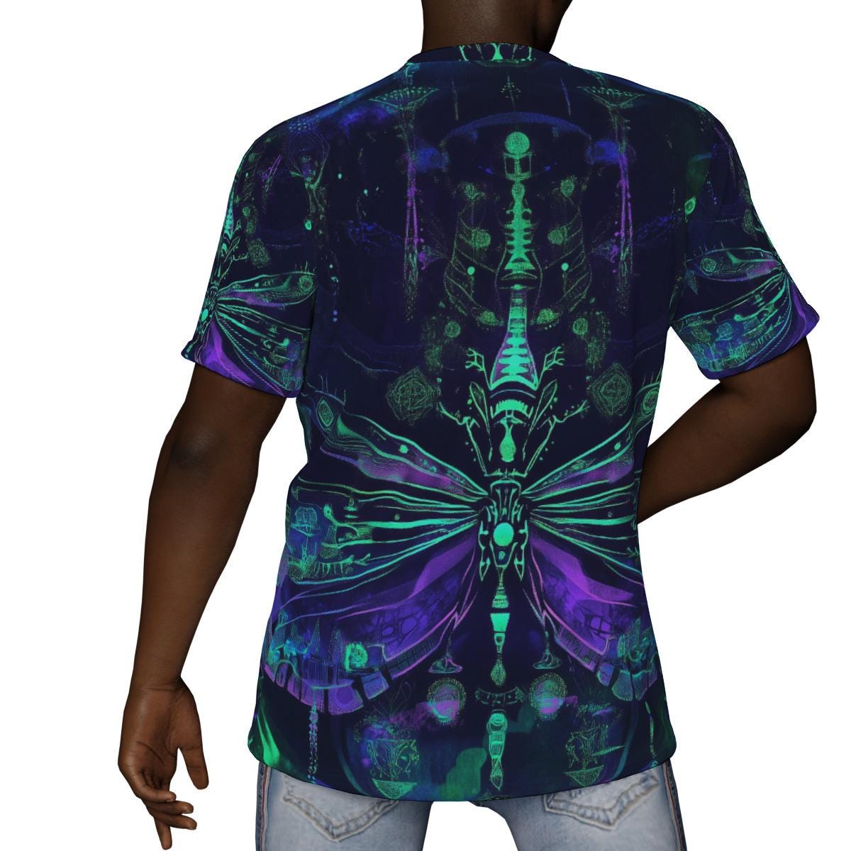 All-Over Print V-Neck T-Shirt