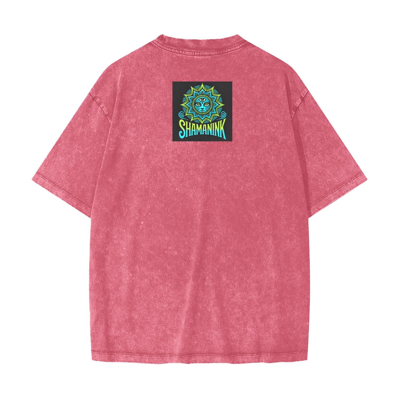 Anime Neon Jellyfish Laava Lamp Yokai Woman Rave Liquid Drip Streetwear American Vintage Waxed Dyed Washed  Heavyweight 100% Cotton T-Shirt