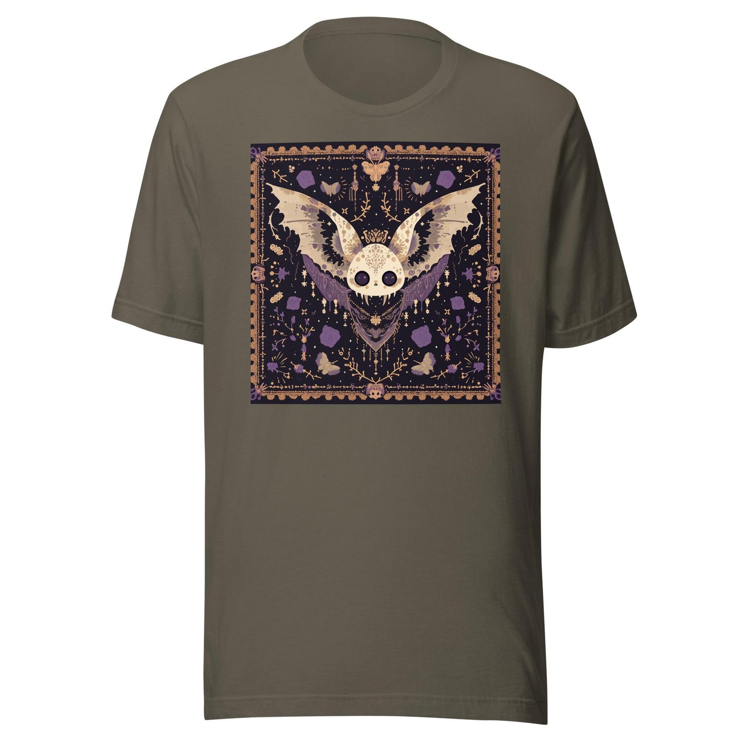 Chibi Anime Dumpling Bat Moth Pastel Goth Tile Unisex t-shirt