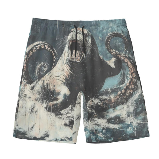 All-Over Print Men‘s Beach Shorts With Lining