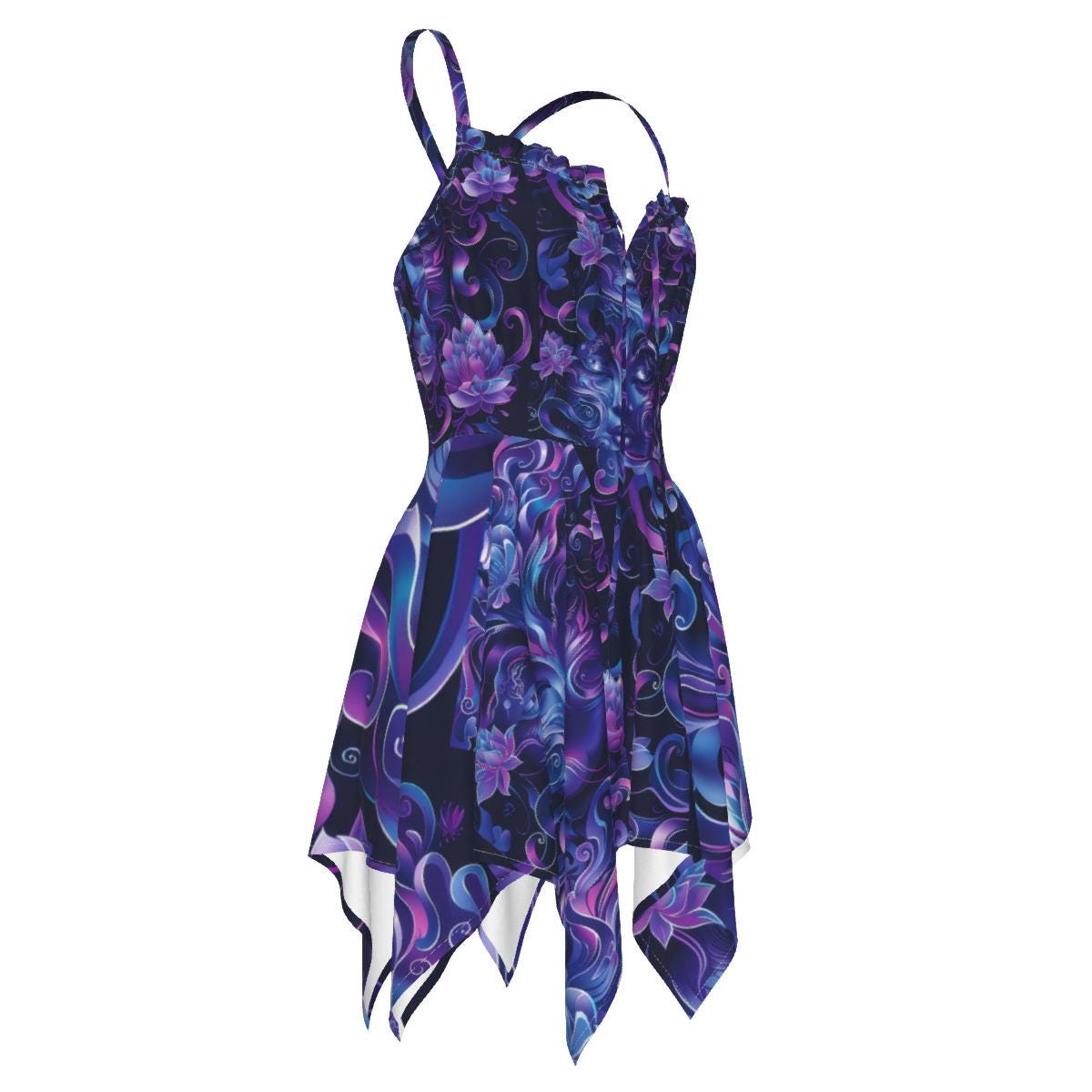 Ultramarine Purple Strappy Dress – Fairy Forest Rave Wear
