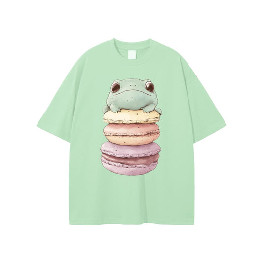 Stacked Macaroon Frog Pastel Chibi Anime Frog Unisex T-shirt