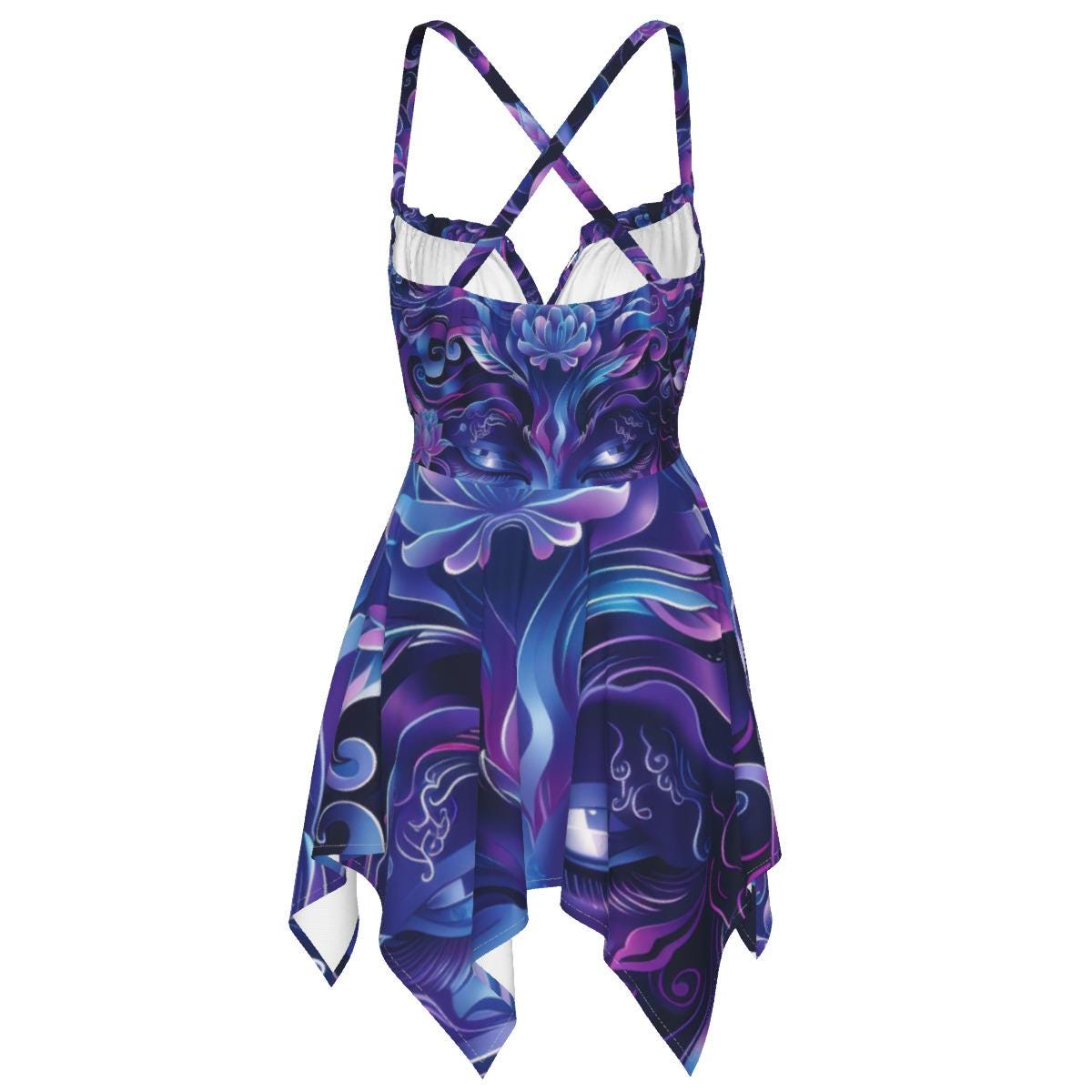 Ultramarine Purple Strappy Dress – Fairy Forest Rave Wear