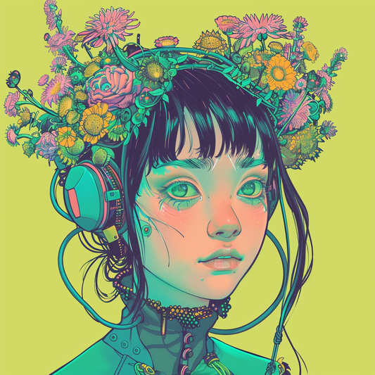 Lime Avant Headphones Girl Unisex Tee Unisex Tee