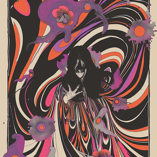 Psych 60s Man Wizard drippy swirl