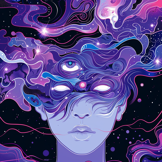 Black Purple Space Man Unisex Tee