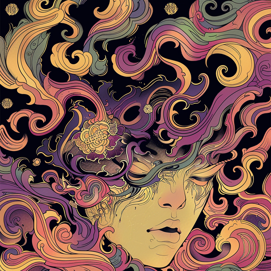Orange Purple Swirl Avant Girl Prof