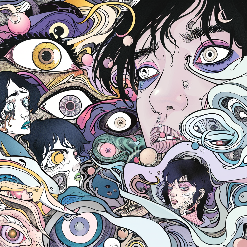 Eye Horror Girl Scene Anime Unisex Tee