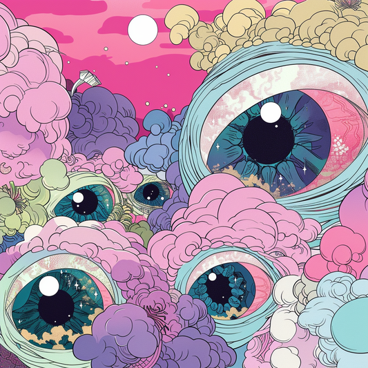 Pink Eye Pastel Sun Scene Unisex Tee