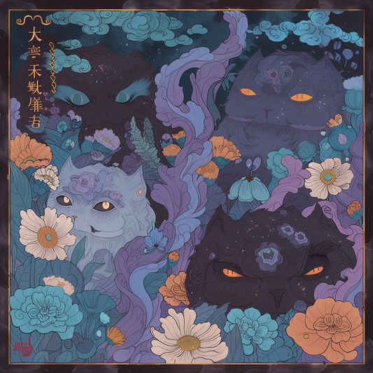 Cat Forest Scene Yokai Unisex Tee Unisex Tee