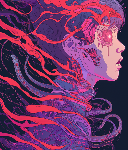 Wire Vine UV Alien Girl Anime