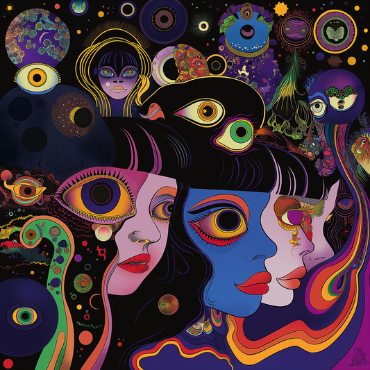 Galactic Psyche Avant art eye girl Unisex Tee