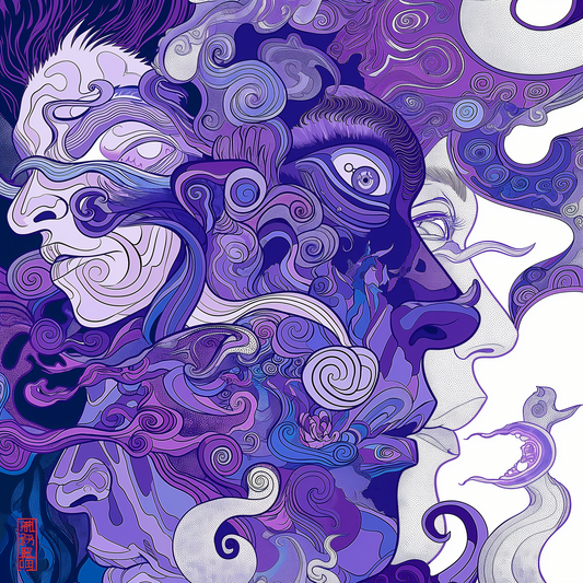 Purple Wave Profile Avant Faces Smoke Swirl Unisex Tee
