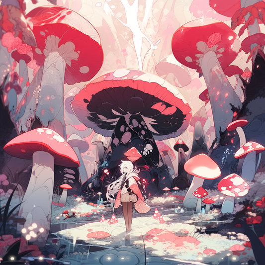 Glow Shroom Anime Light Cottage Fairy Unisex Tee